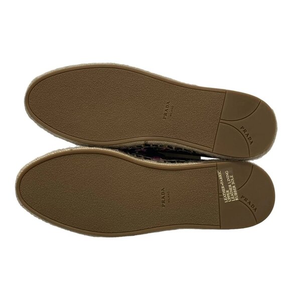 PRADA espadrille shoes Black Pink Chemical Fiber Hemp - Sneakers 434-070925 - Picture 9 of 12